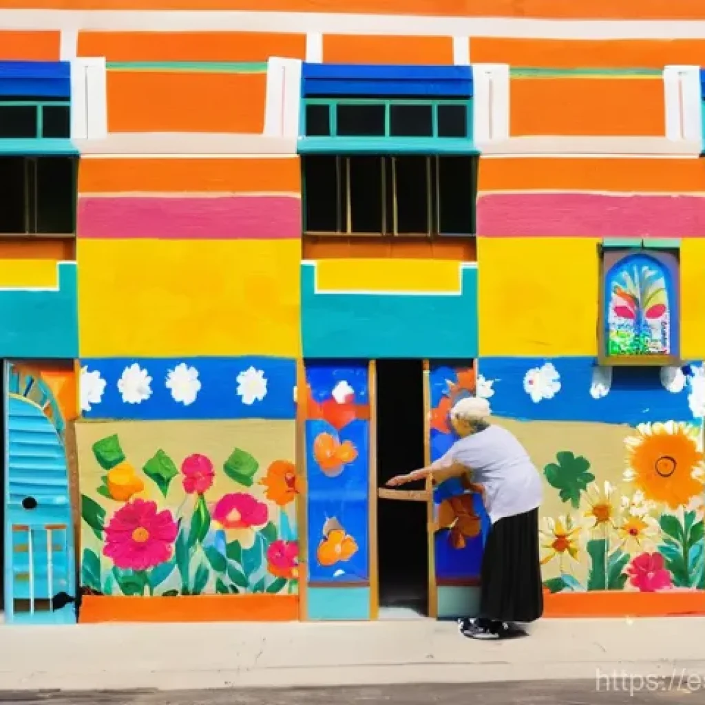 예술을 통한 사회적 통합의 중요성 - **Vibrant Community Mural Painting in a Spanish Neighborhood**
    An uplifting and dynamic scene in...