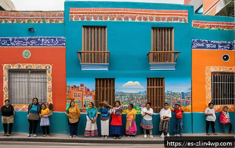 공동체 기반 예술 프로젝트의 평가 기준 - A vibrant community mural painting event in a colorful urban neighborhood of Mexico City, featuring ...